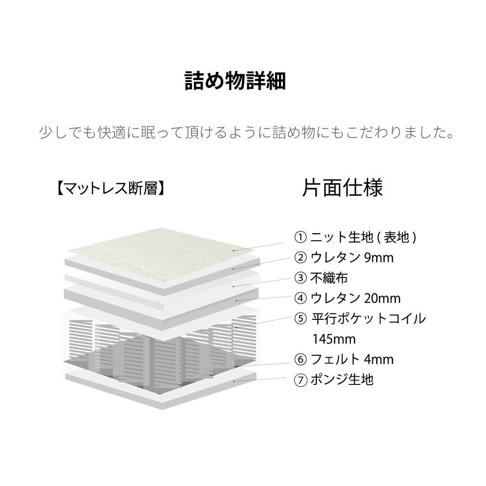国産ポケットコイルマットレス